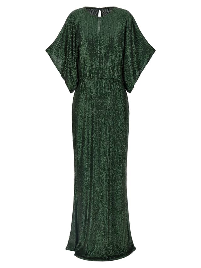 Bicolor Polyester Long Dress