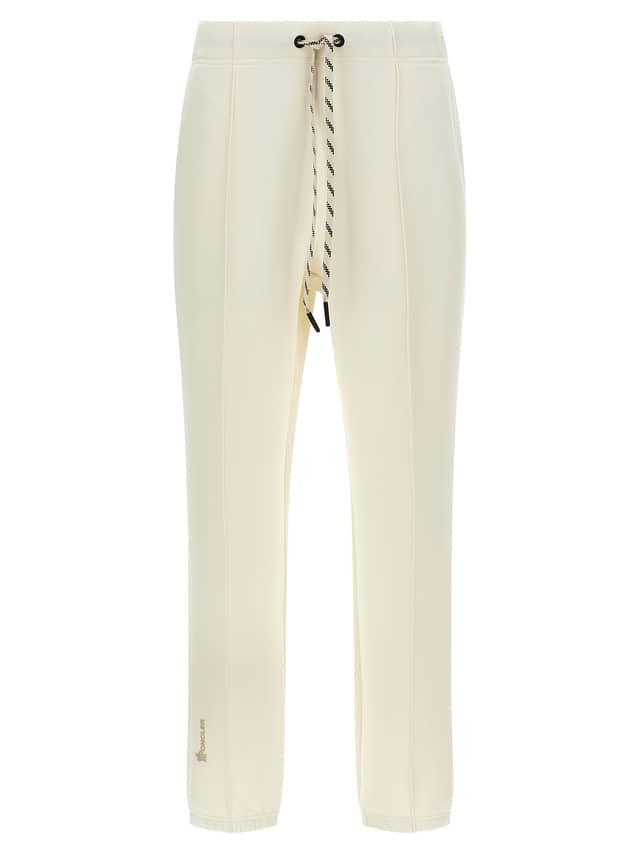 White Polyester Joggers (Workout Pants)