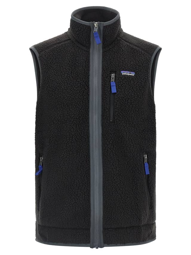Black Polyester Sleeveless Jacket