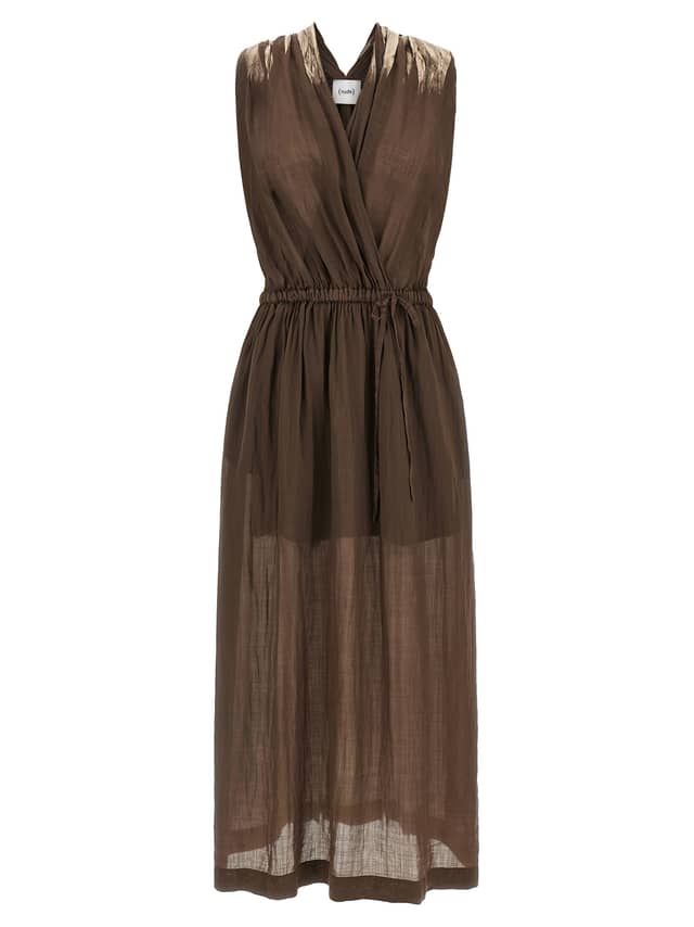 Brown Tencel Long Dress