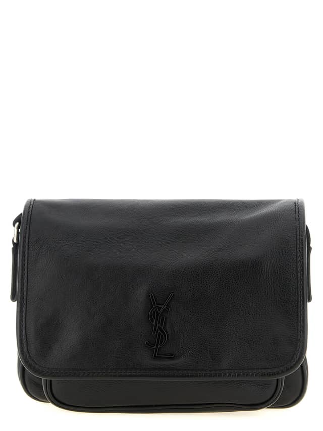 Black Calfskin Crossbody Bag