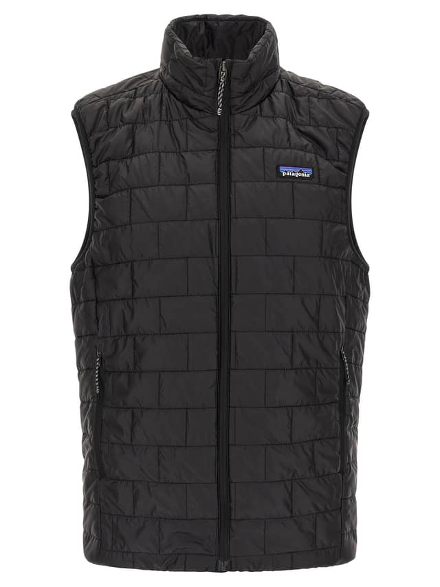 Black Polyester Sleeveless Jacket