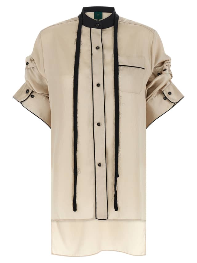 Beige Polyester Blouse