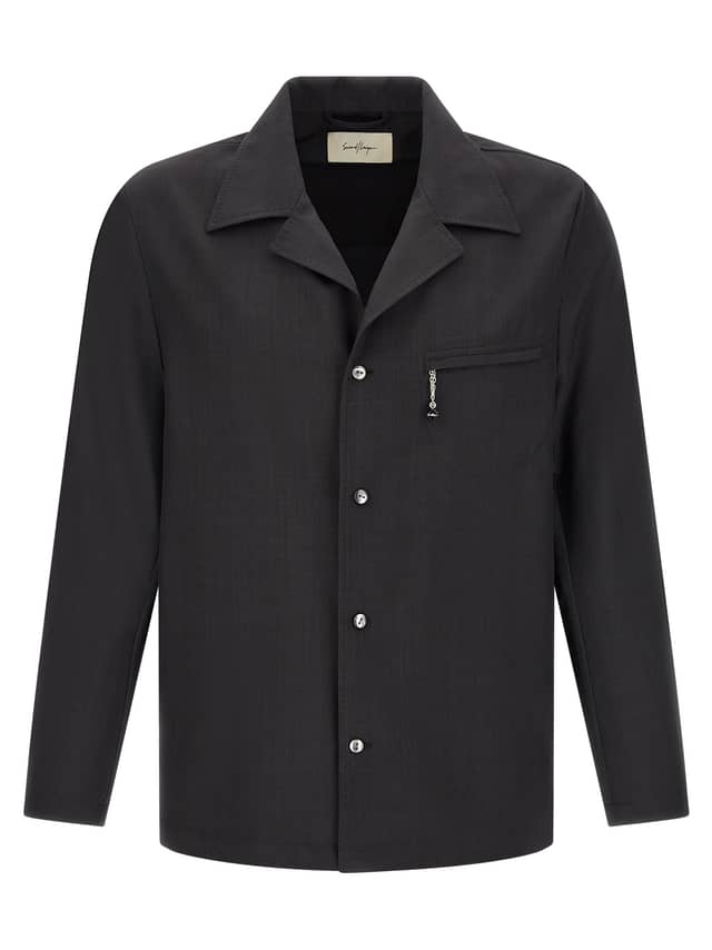 Gray Polyester Blouse