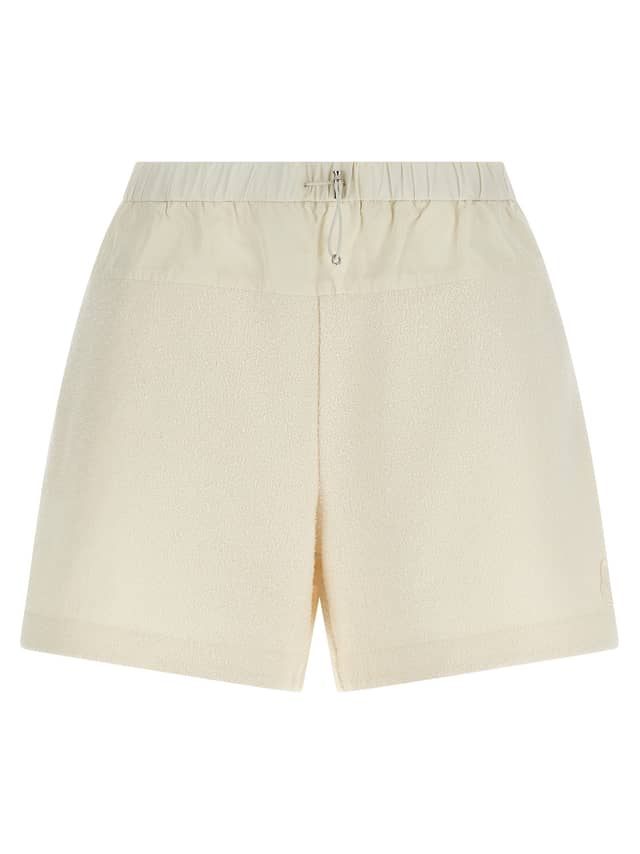 White Polyester Bermuda Shorts