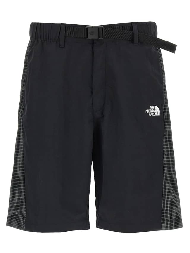 Black Nylon Bermuda Shorts
