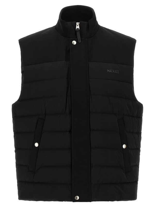 Black Nylon Sleeveless Jacket