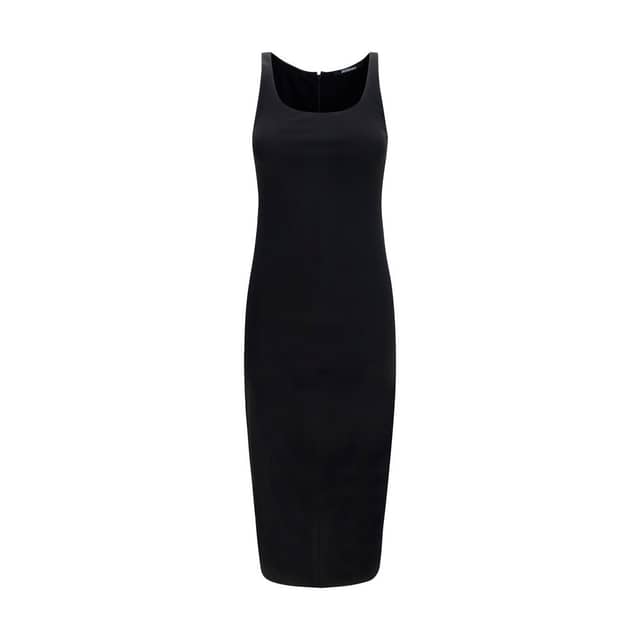 Black Viscose Casual Dress