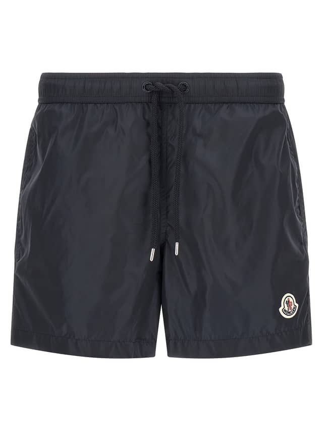 Blue Polyamide Cargo Shorts
