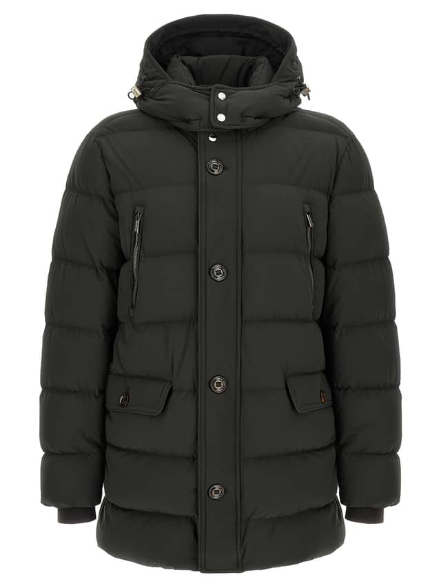 Bicolor Wool Full-Length Jacket