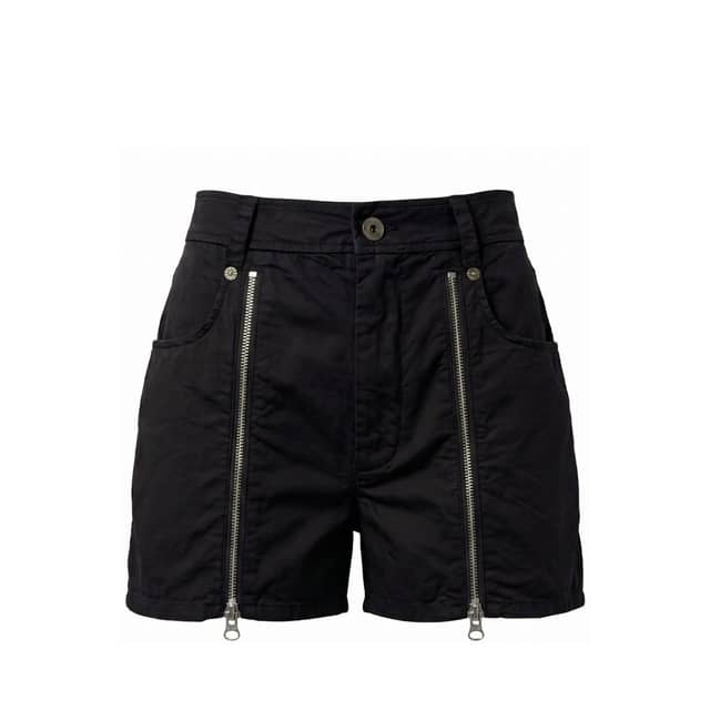 Black Cotton Women Shorts