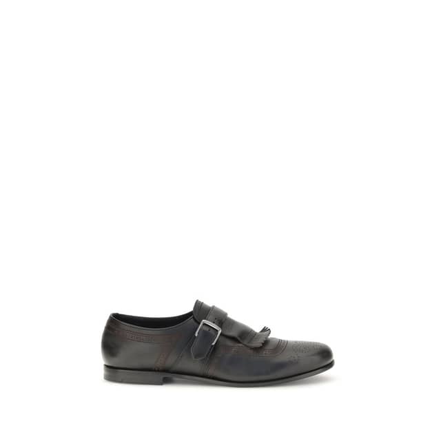 Black Calf Leather Bos Taurus Slip-On Loafers