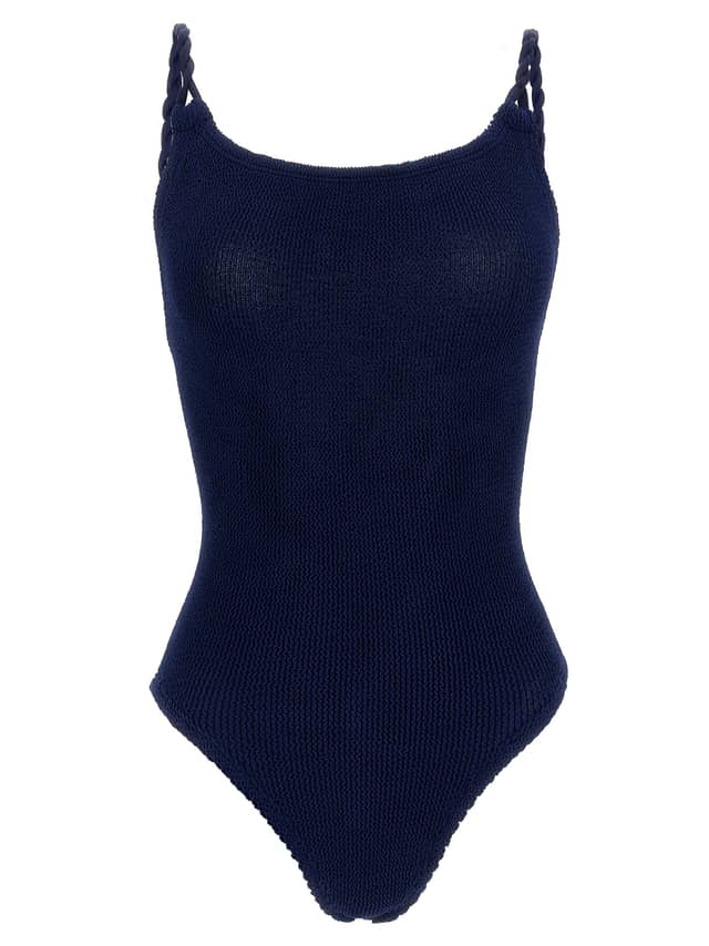 Blue Polyamide One-Piece Swimsuit