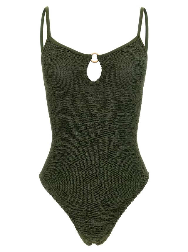Bicolor Polyamide One-Piece Swimsuit