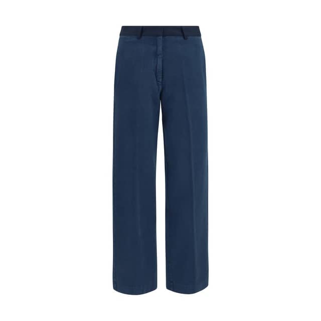 Blue Cotton Chino Pants