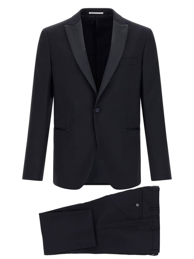 Black Wool Two-Piece Suit