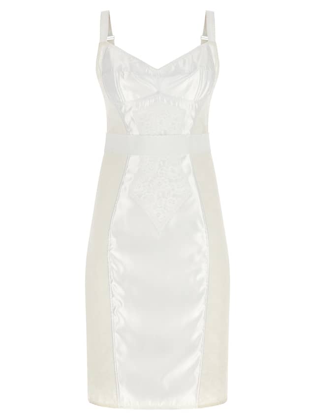 White Polyamide Midi Dress