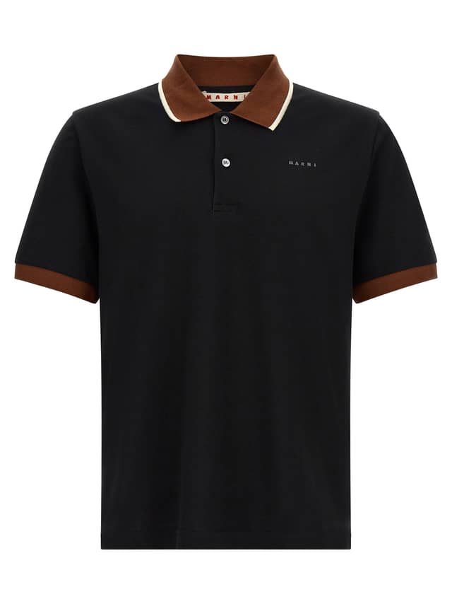 Black Cotton Polo Shirt