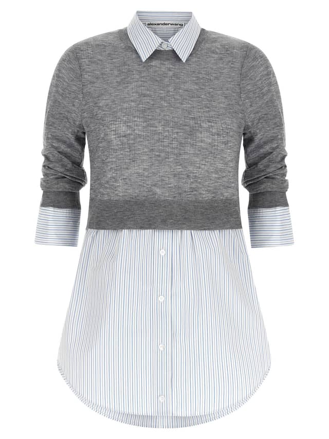 Gray Wool Blouse