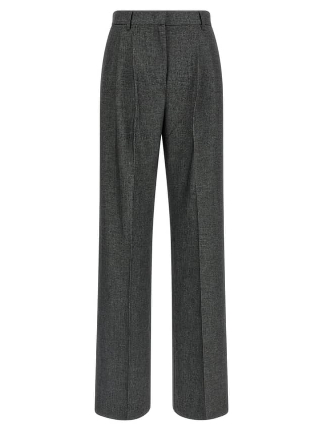 Gray Polyester Dress Pants
