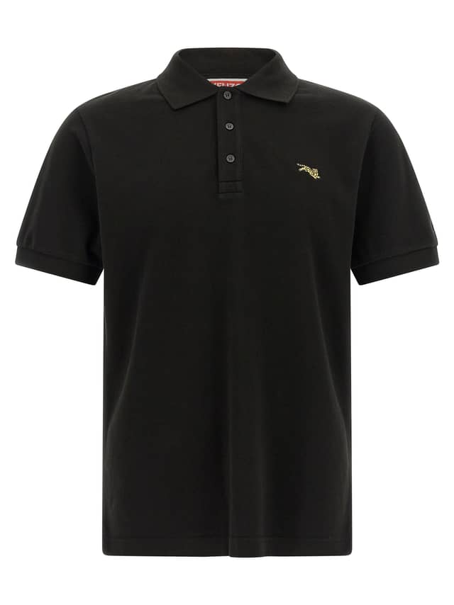 Black Cotton Polo Shirt