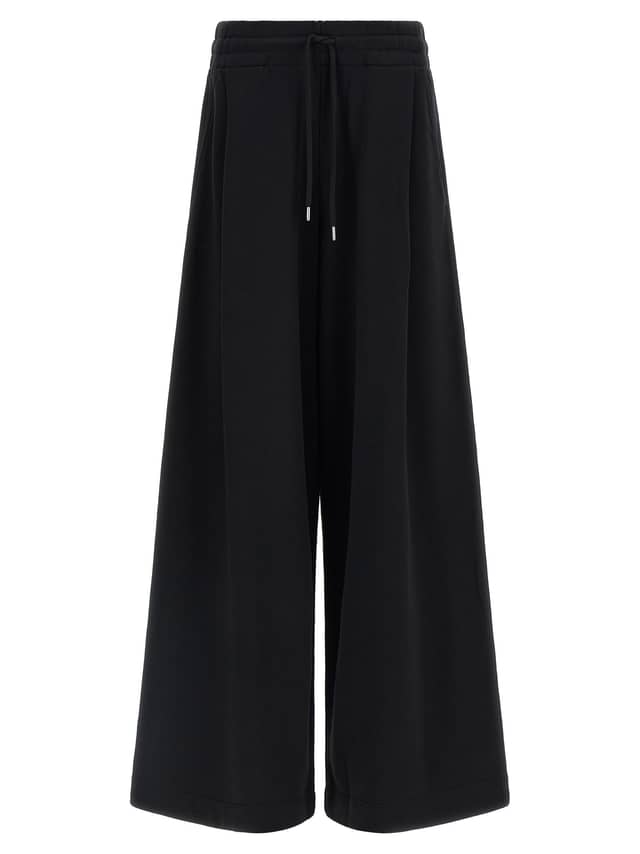 Black Cotton Athletic Pants