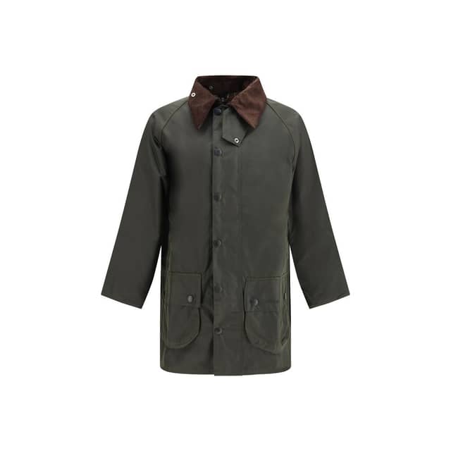 Bicolor Cotton Full-Length Jacket