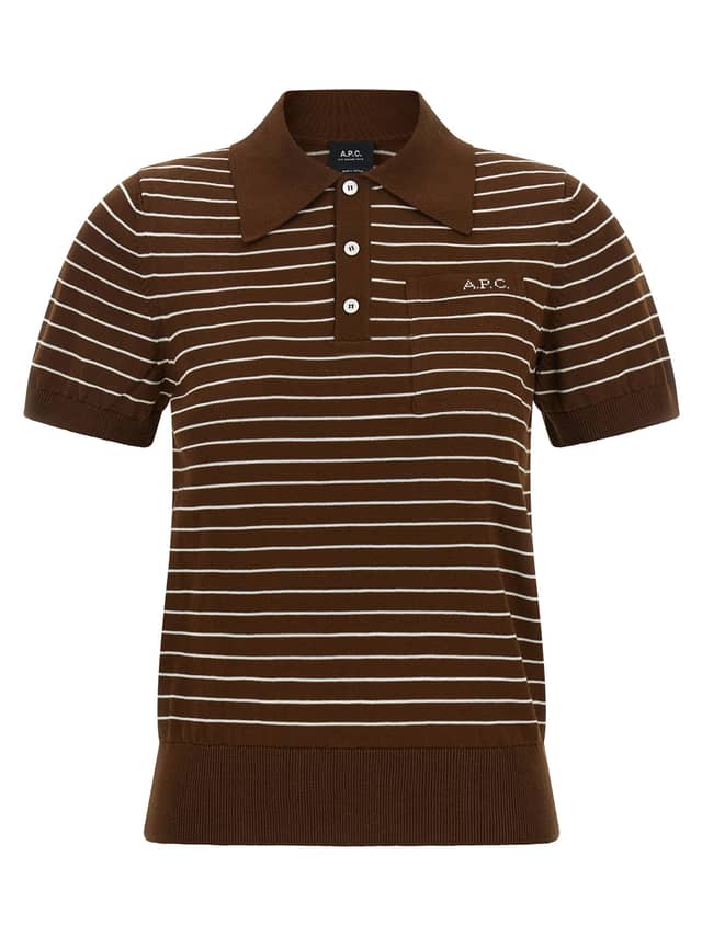 Brown Cotton Polo Shirt