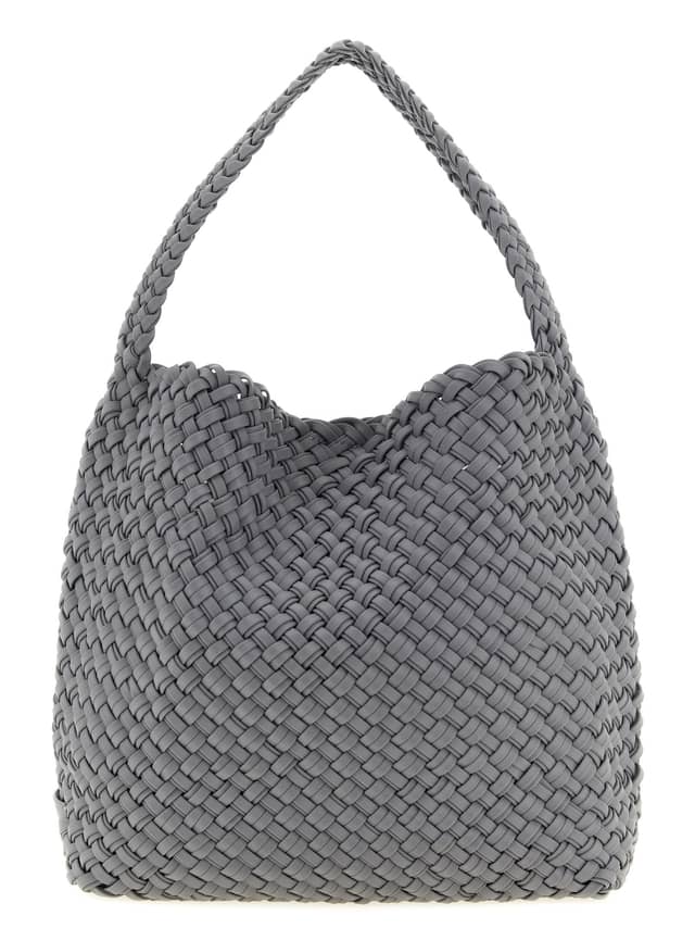 Gray Nylon Shoulder Bag