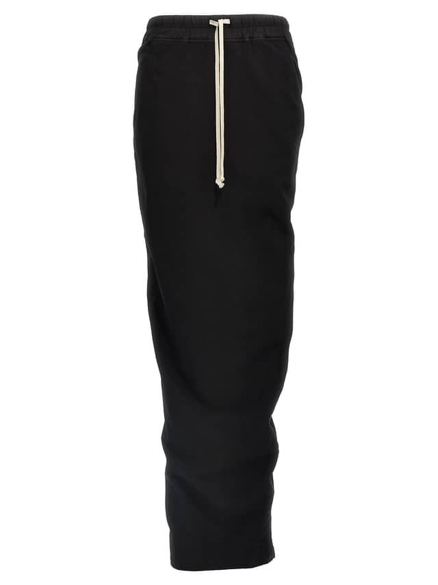 Black Cotton Mini Skirt