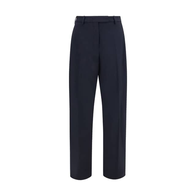 Blue Polyester Dress Pants