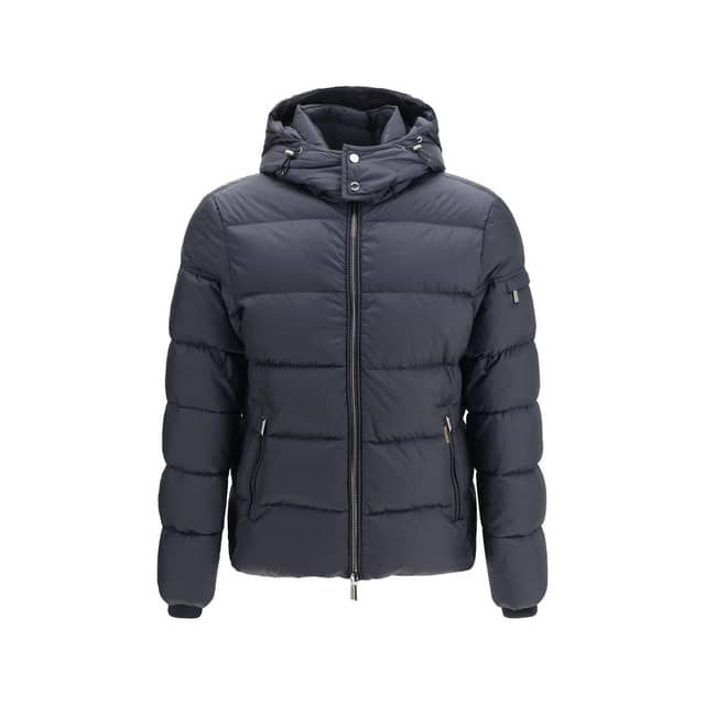 Blue Polyamide Full-Length Jacket