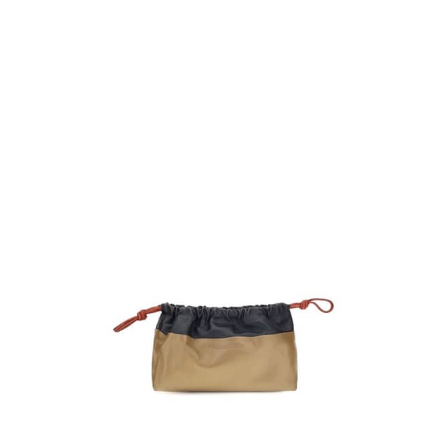Beige Calf Leather Bos Taurus Shoulder Bag