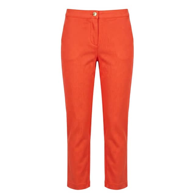 Orange Cotton Women's Pant