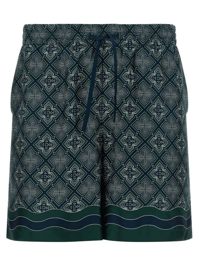Multicolor Silk Bermuda Shorts