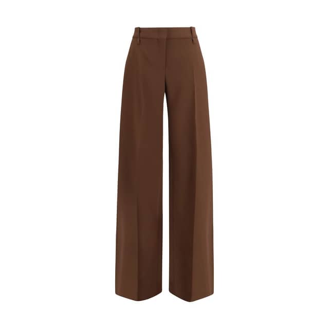 Brown Viscose Casual Pants