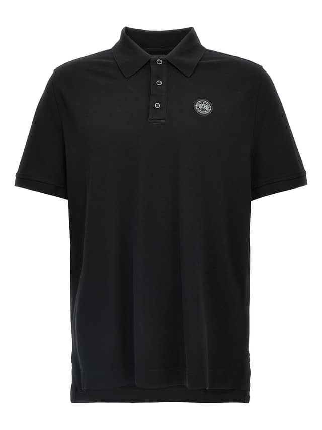 Black Cotton Polo Shirt