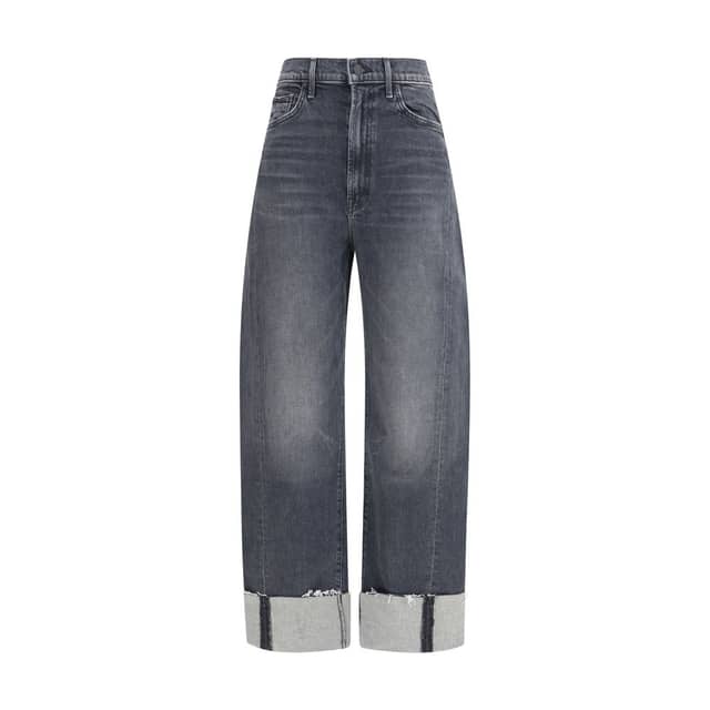 Black Cotton Cropped Jeans