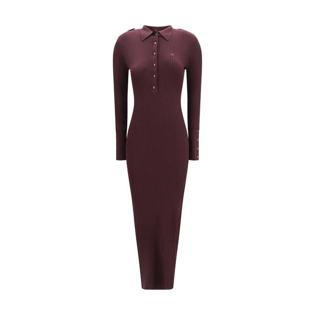 Bordeaux Viscose Casual Dress