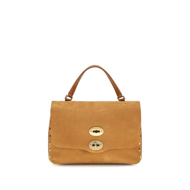 Beige Suede Leather Handbag