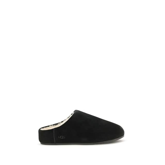 Black Leather Mules