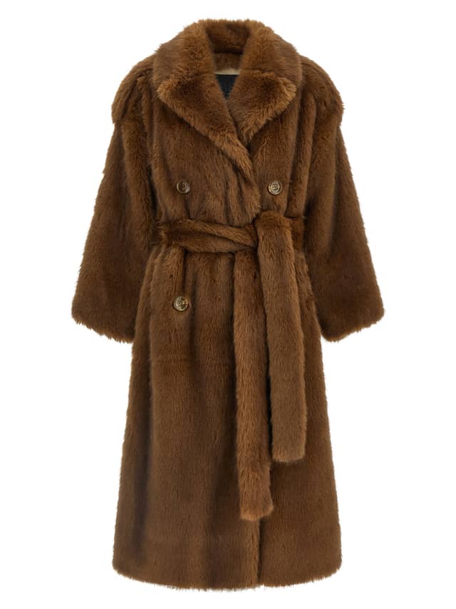 Brown Polyester Coat