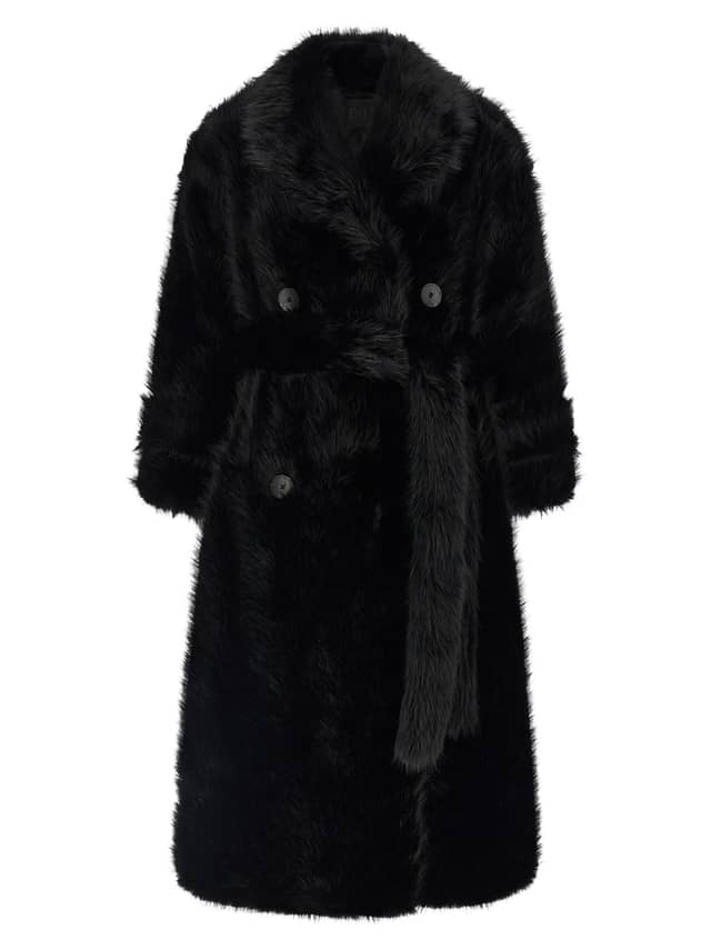 Black Polyester Coat
