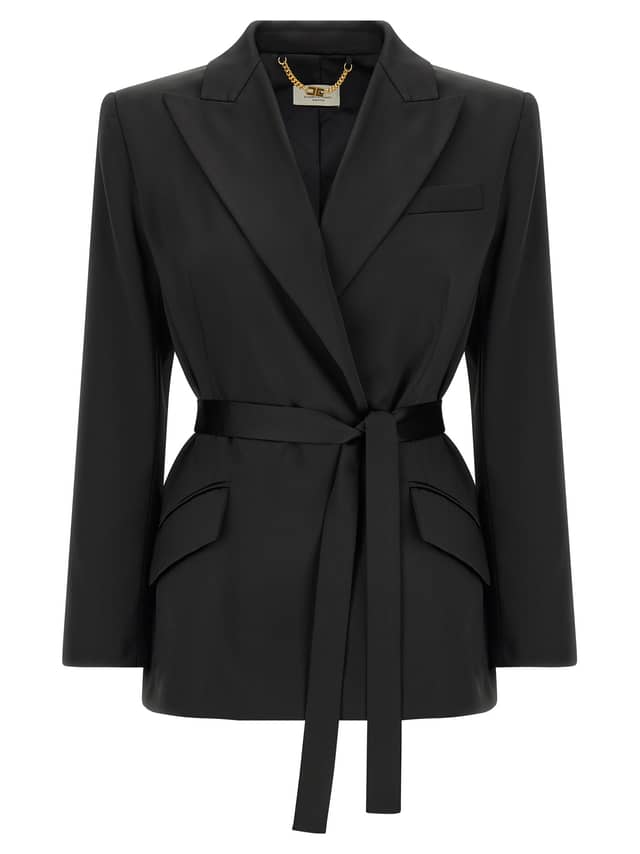 Black Polyester Blazer