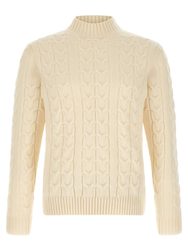 White Virgin Wool Cardigan