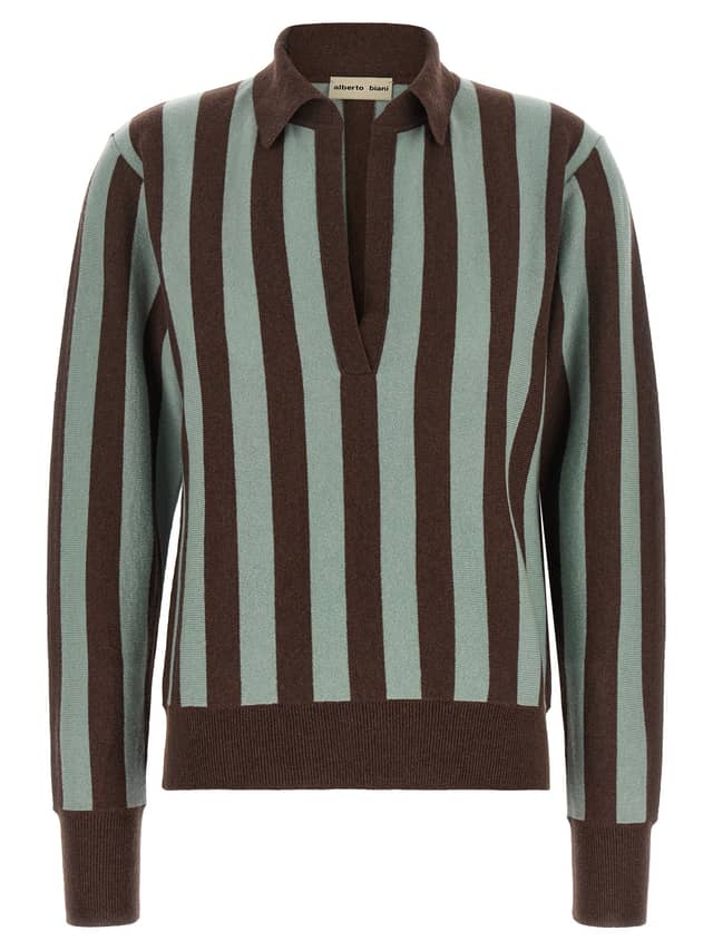 Multicolor Cashmere Polo Shirt