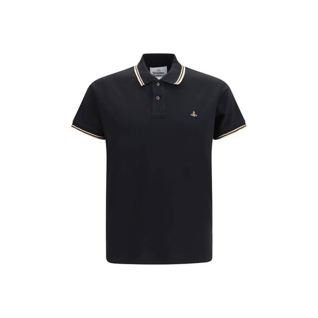 Black Cotton Polo Shirt