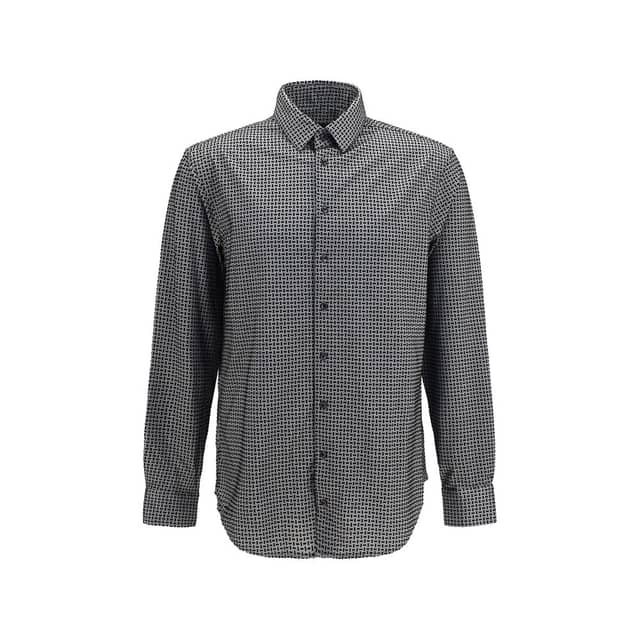 Gray Cotton Pattern Shirt