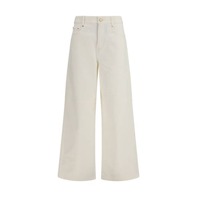 White Cotton Casual Pants