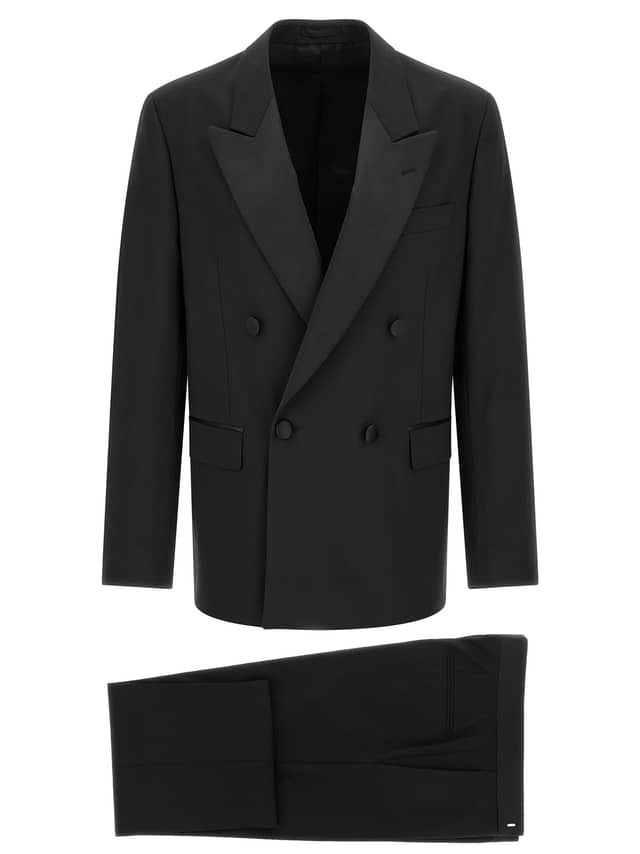 Black Virgin Wool Tuxedo